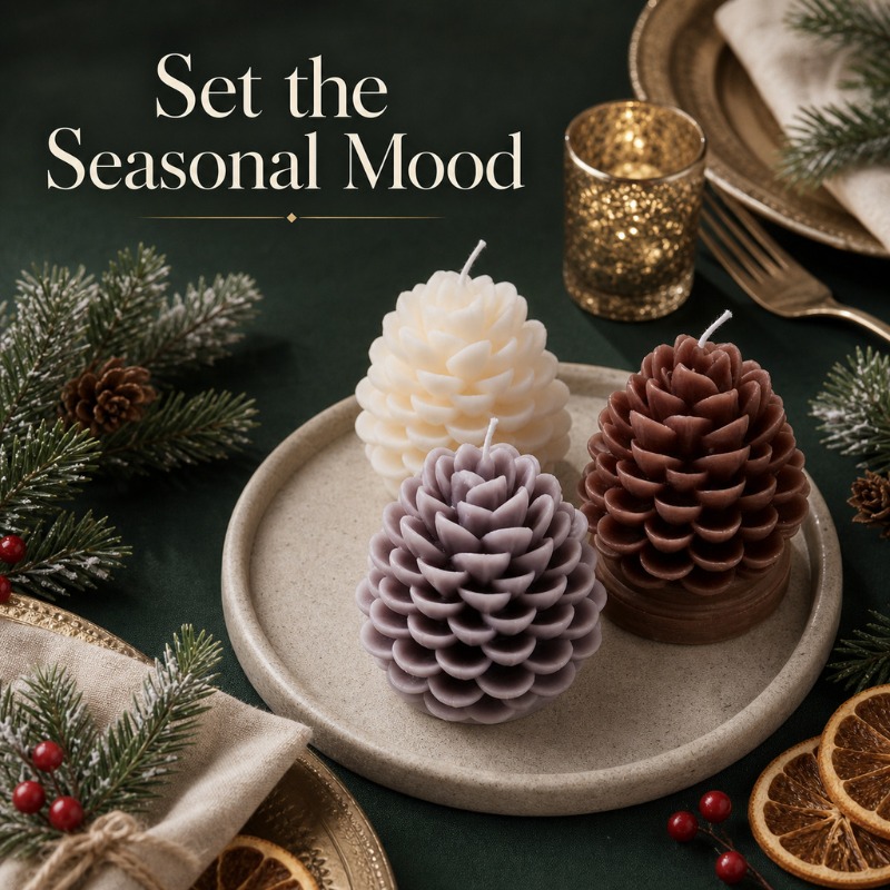 Soy Wax - New Handmade Pinecone Scented Candle Creative