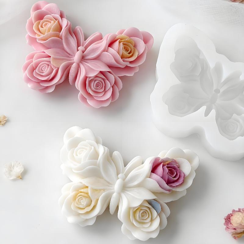 Candle Fragrance - DIY Rose Butterfly Form Silicone Mold