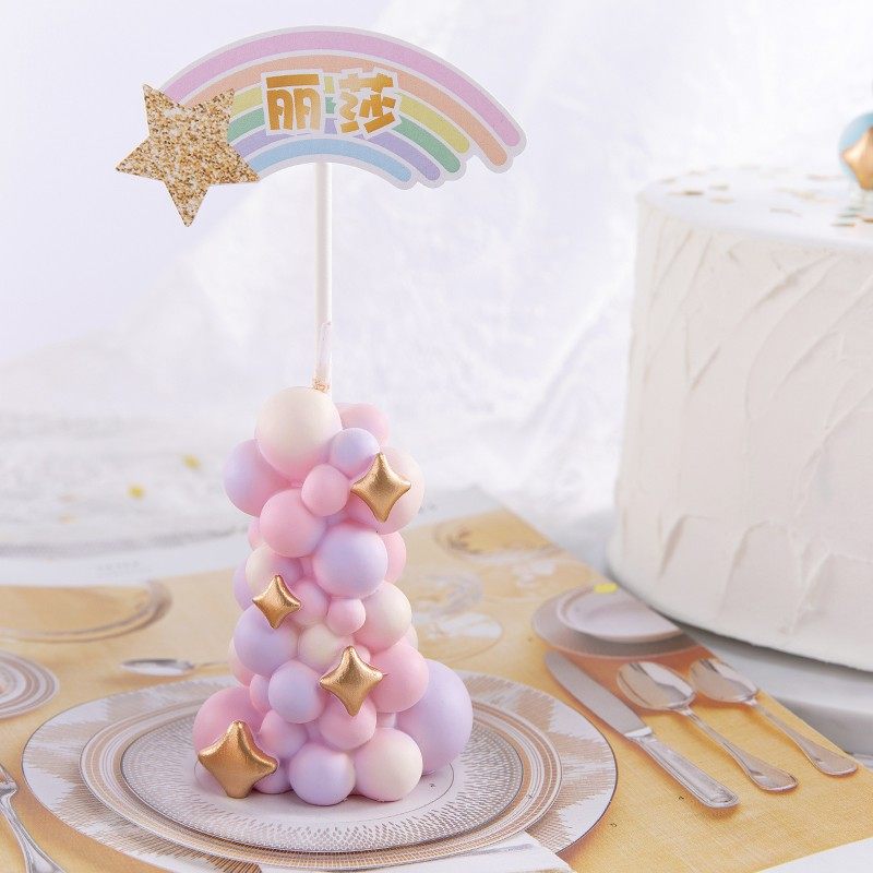 Colorful balloon pillar candle - Paraffin Wax 评论和价格