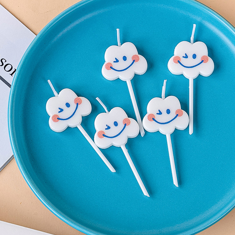 Ins Cute Cloud Smiling Birthda - Paraffin Wax 评论和价格