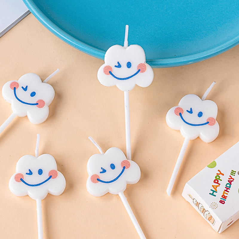 Ins Cute Cloud Smiling Birthda - Paraffin Wax 评论和价格