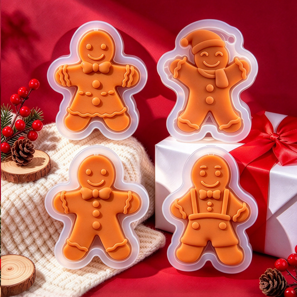 Christmas Gingerbread Man Sili - Candle Molds 评论和价格