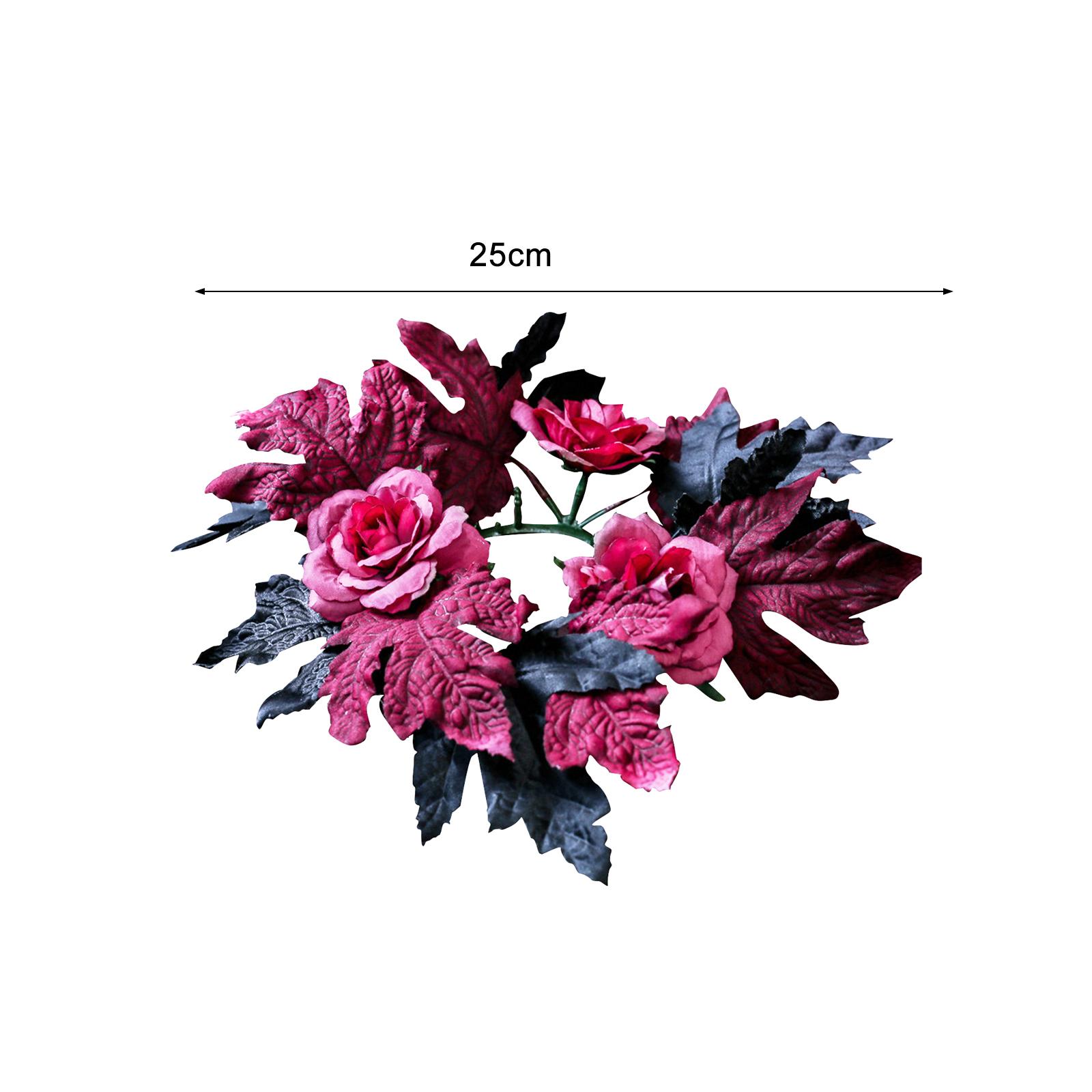 Dark Rose Halloween Wreath Sil - Silk Candle 评论和价格