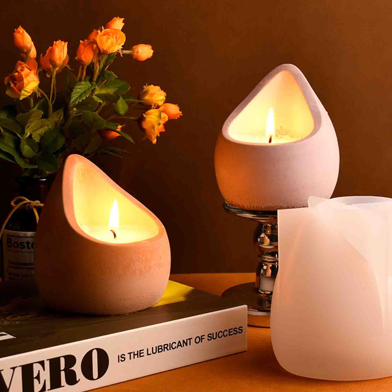 DIY epoxy resin mold water dro - Candle Containers 评论和价格