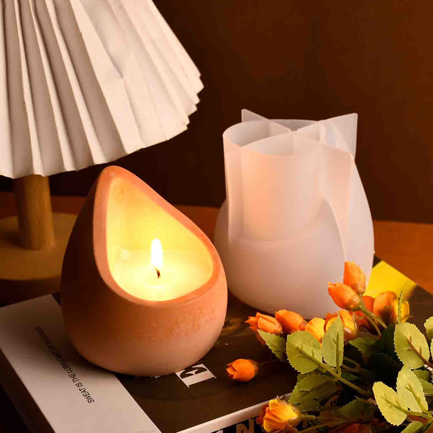 DIY epoxy resin mold water dro - Candle Containers 评论和价格