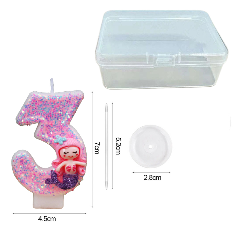 Creative Pink Mermaid 0-9 Digi - Silk Candle 评论和价格