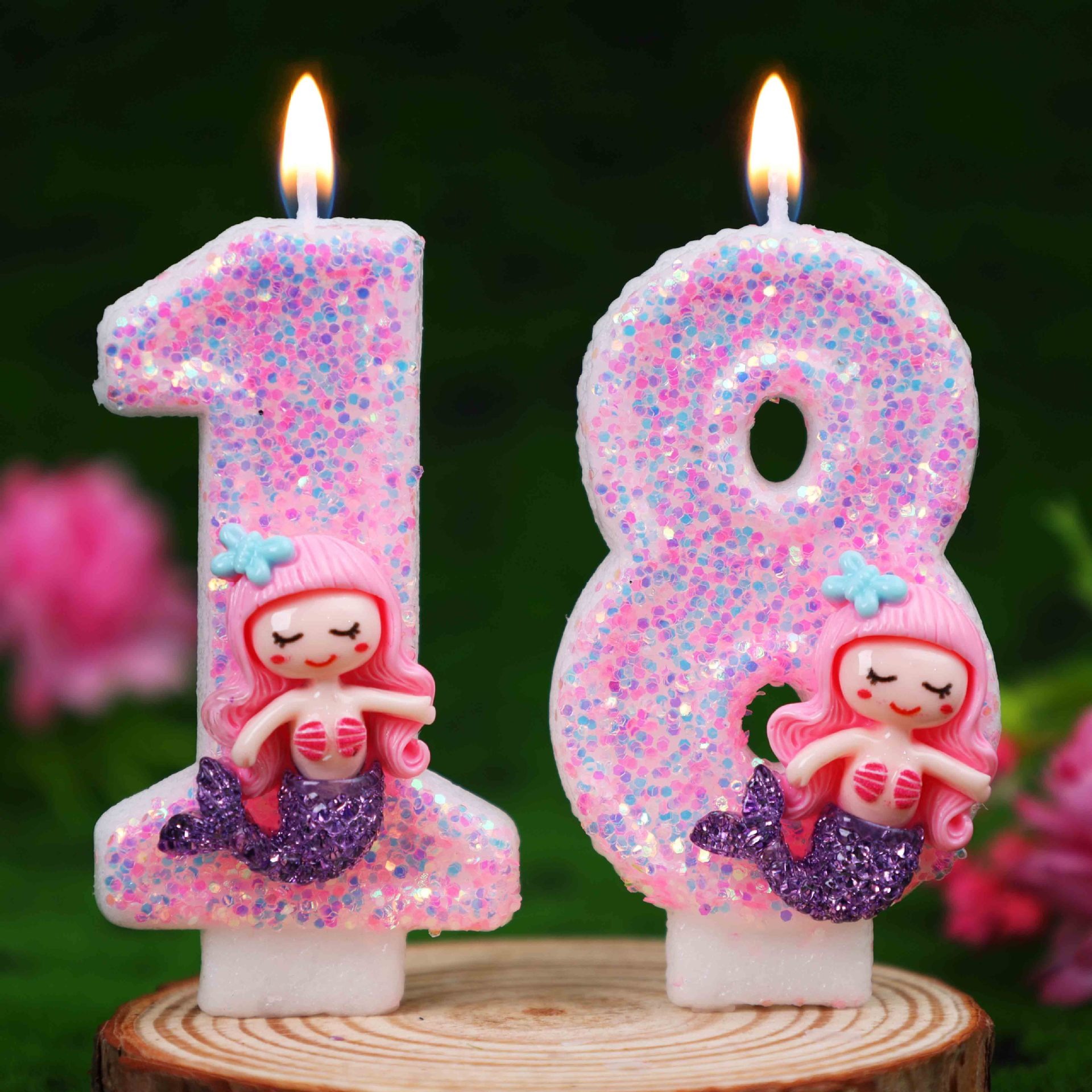 Creative Pink Mermaid 0-9 Digi - Silk Candle 评论和价格