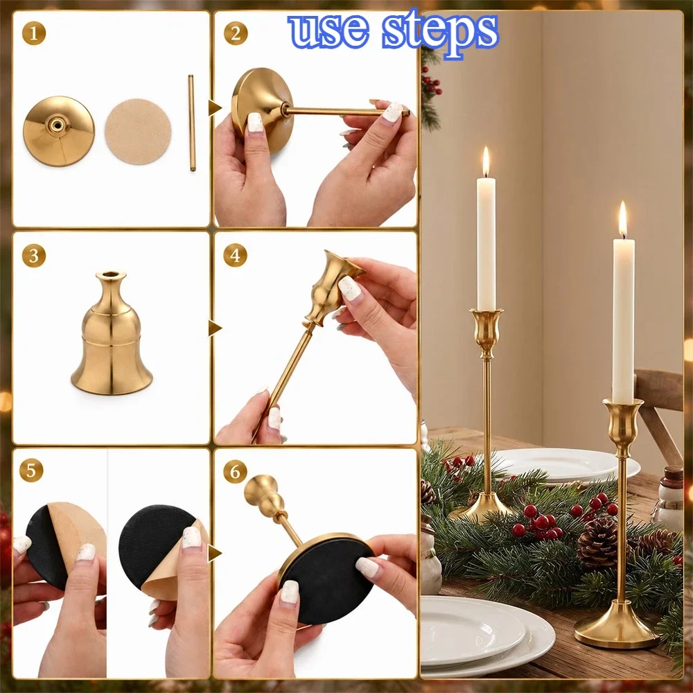 6 Sets Candle Holders Vintage  - Silk Candle 评论和价格