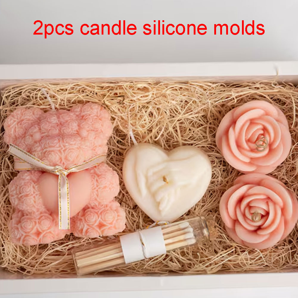 Teddy Bear Heat Rose Silicone  - Candle Making Kit 评论和价格
