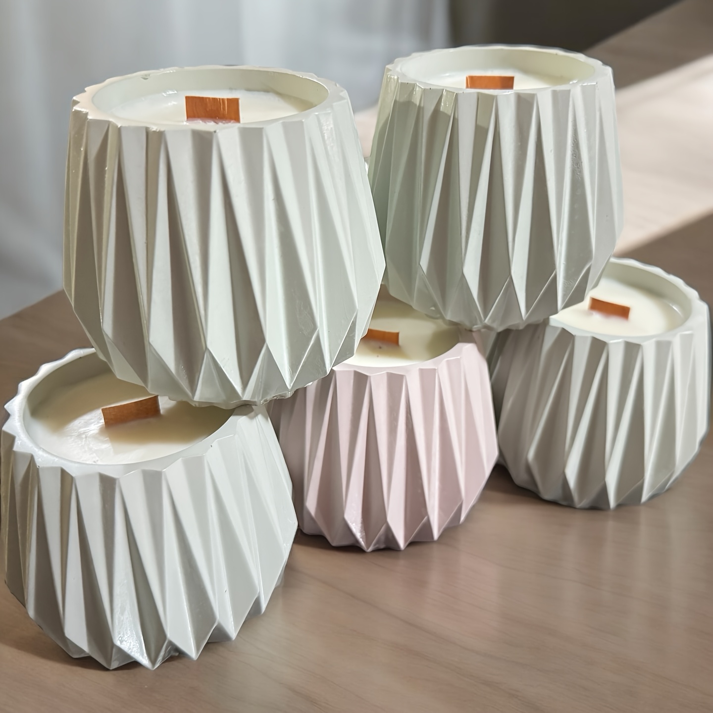 Cut Surface Candle Cup Silicon - Candle Containers 评论和价格