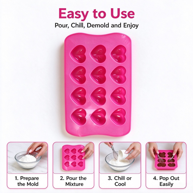 3D Love Heart Silicone Mold Fo - Candle Molds 评论和价格