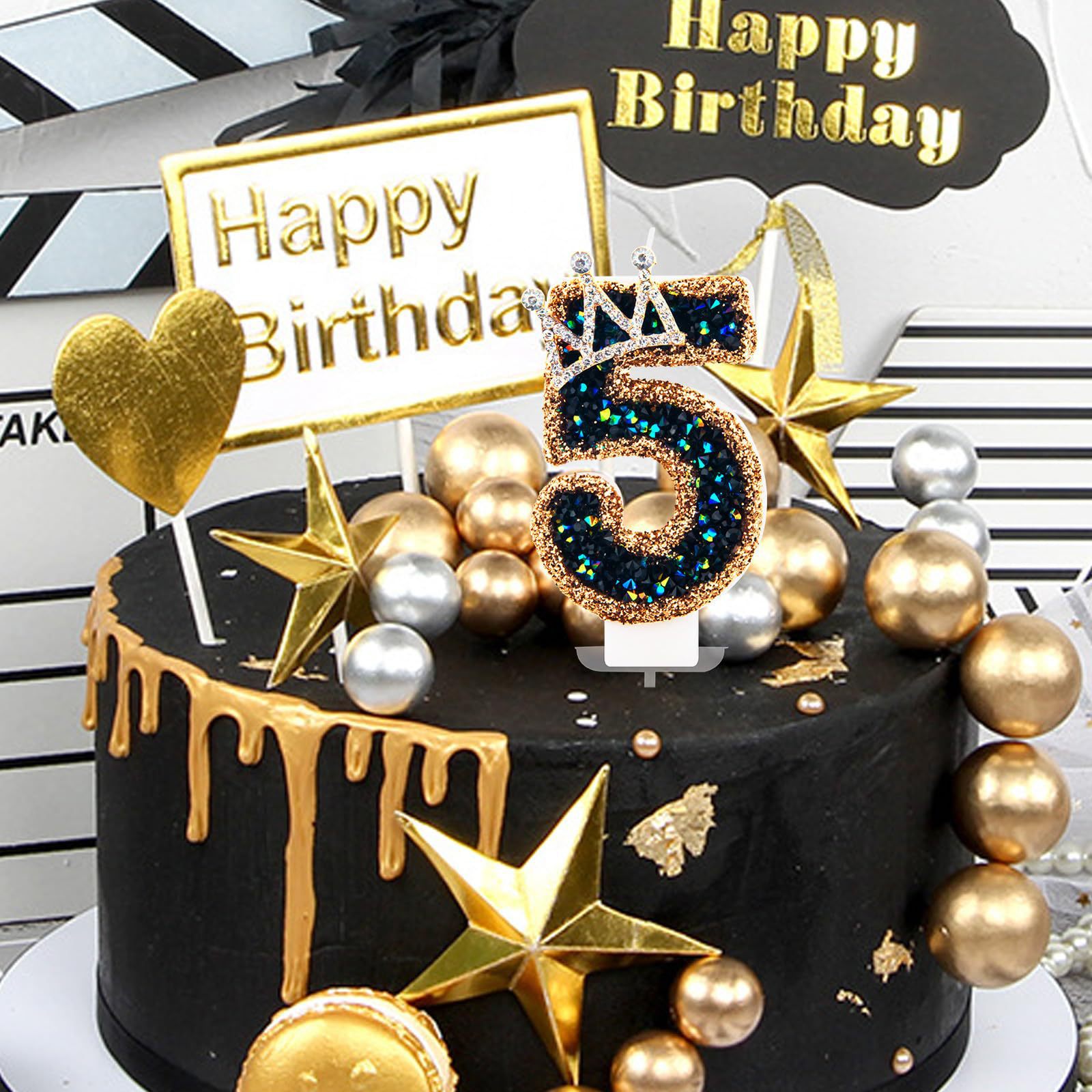 1pc Number 0-9 Birthday Candle - Paraffin Wax 评论和价格