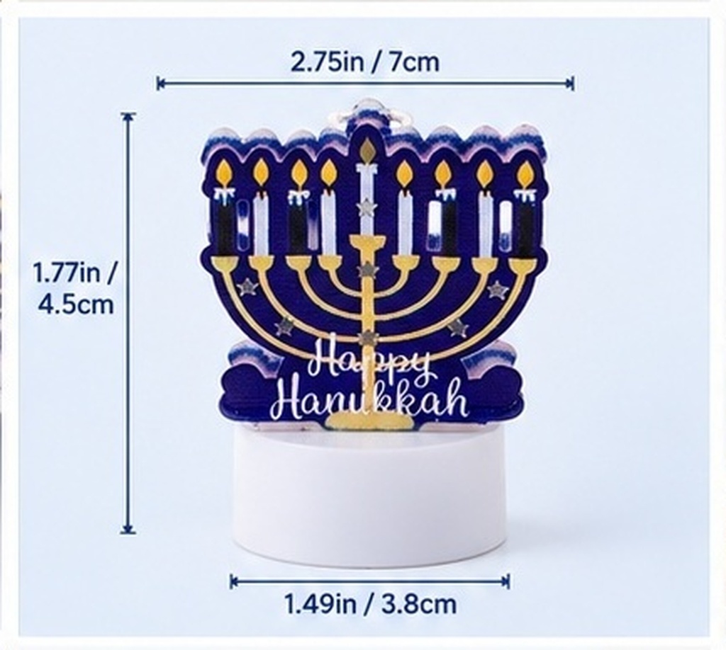 Iron LED Flameless Hanukkah Li - Paraffin Wax 评论和价格
